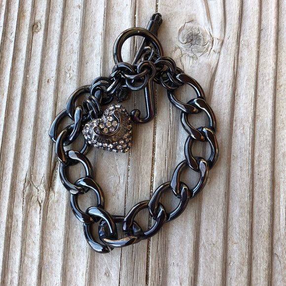 Juicy Couture Jewelry - 🎁 Like New Juicy Couture Hematite Heart Bracelet!